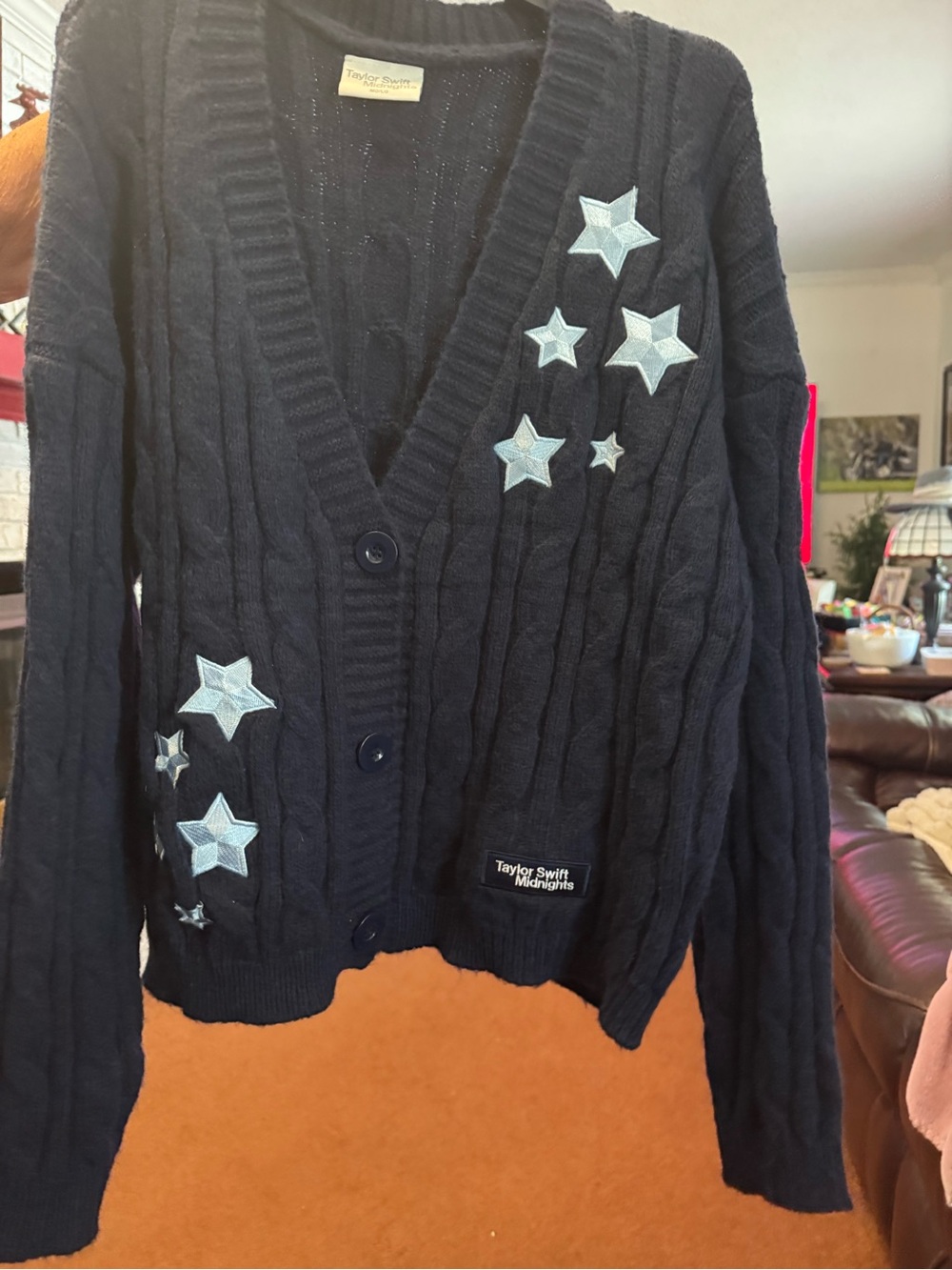 Taylor Swift Midnights Navy Cable-Knit Sweater
